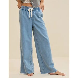 Aerie Light Blue Wide Leg Pants